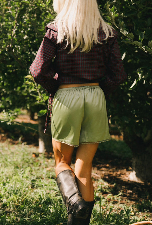 Goldie Satin Short // Matcha