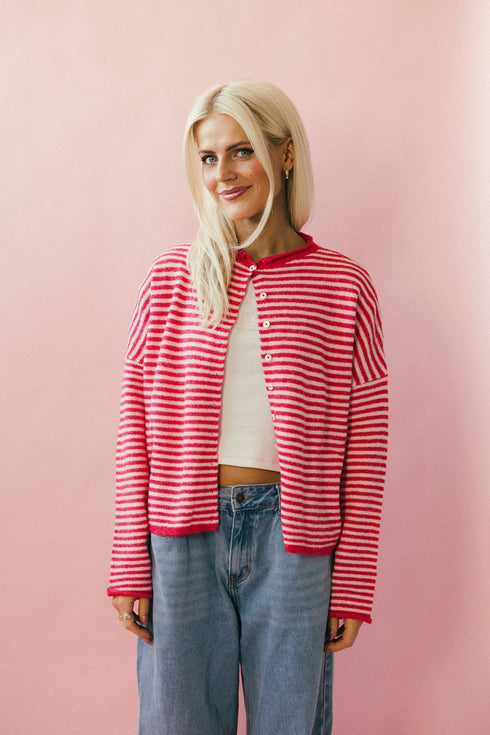 Coco Cutie Cardigan // Cherry Pink