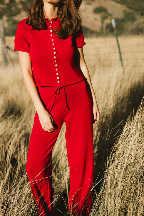 Heirloom Knit Top // Apple