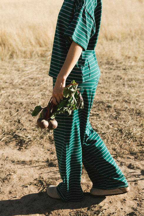 Upstate Striped Pant // Forest