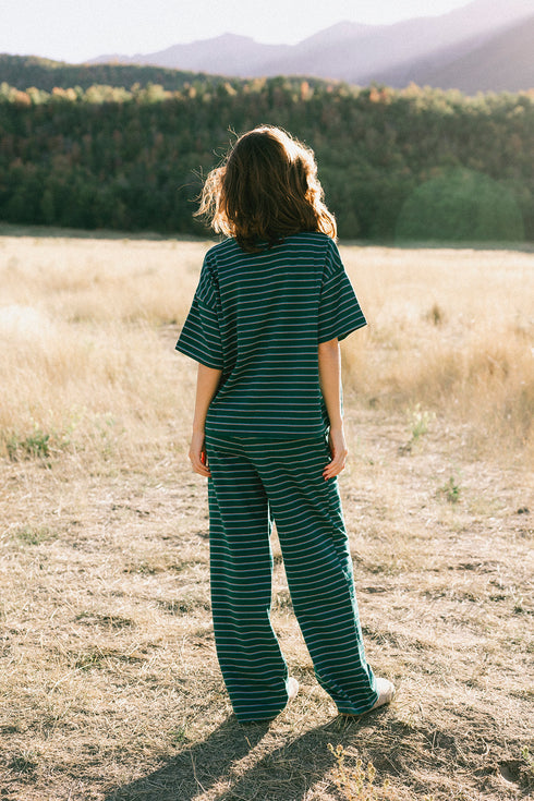 Upstate Striped Pant // Forest