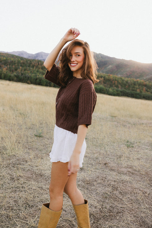 Pirouette Cardigan // Cinnamon