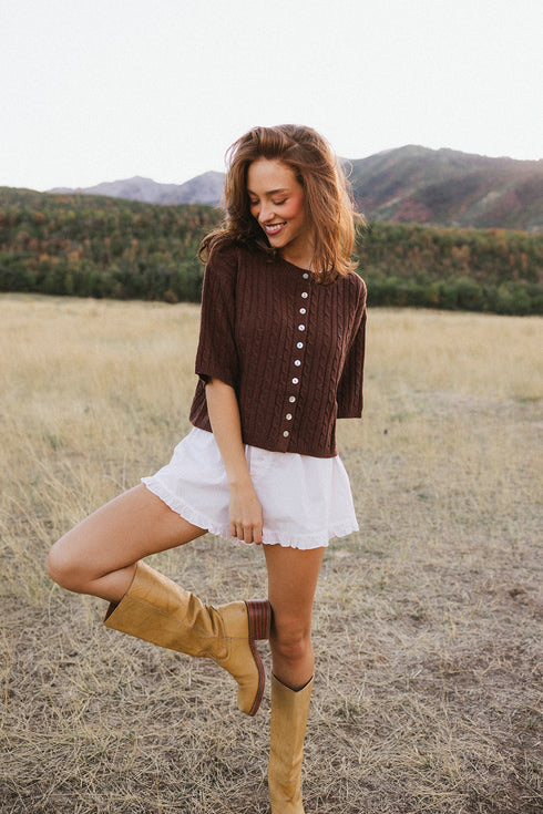 Pirouette Cardigan // Cinnamon