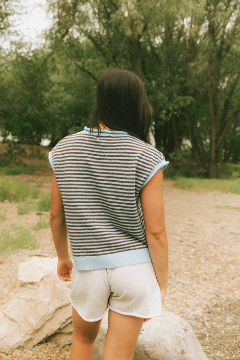 Cutie Girl Cardi // Cocoa Stripe