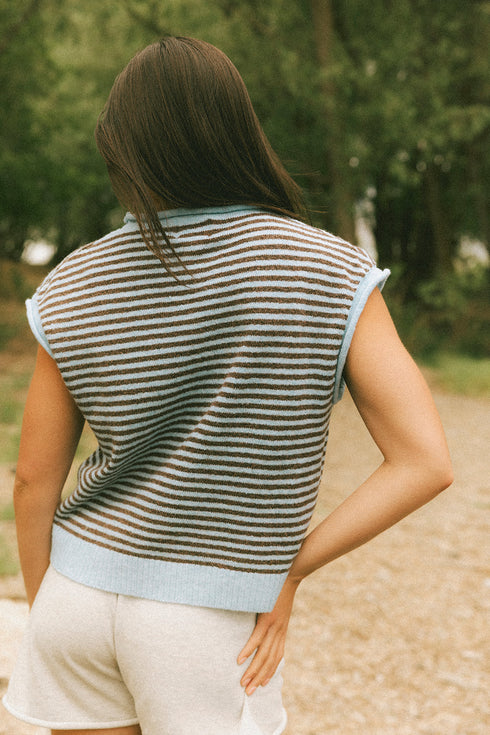 Cutie Girl Cardi // Cocoa Stripe