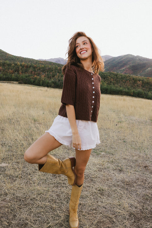 Pirouette Cardigan // Cinnamon