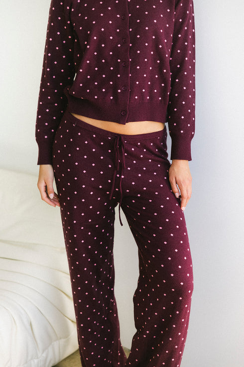 Kit Dottie Pant // Merlot
