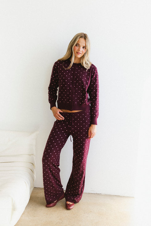 Kit Dottie Pant // Merlot