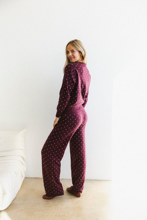 Kit Dottie Pant // Merlot