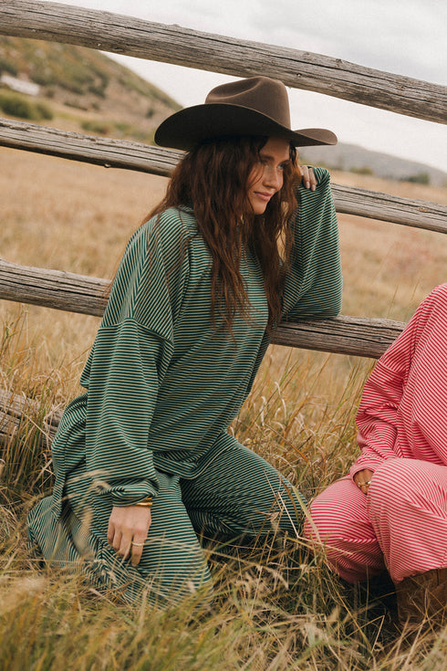 Road Trip Pullover // Pine Stripe *PREORDER*