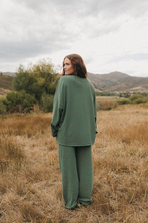Road Trip Pullover // Pine Stripe *PREORDER*