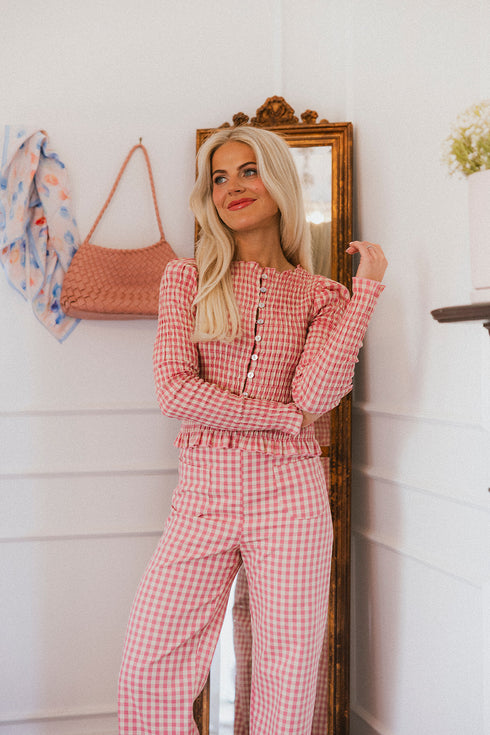 Gracie Gingham Top
