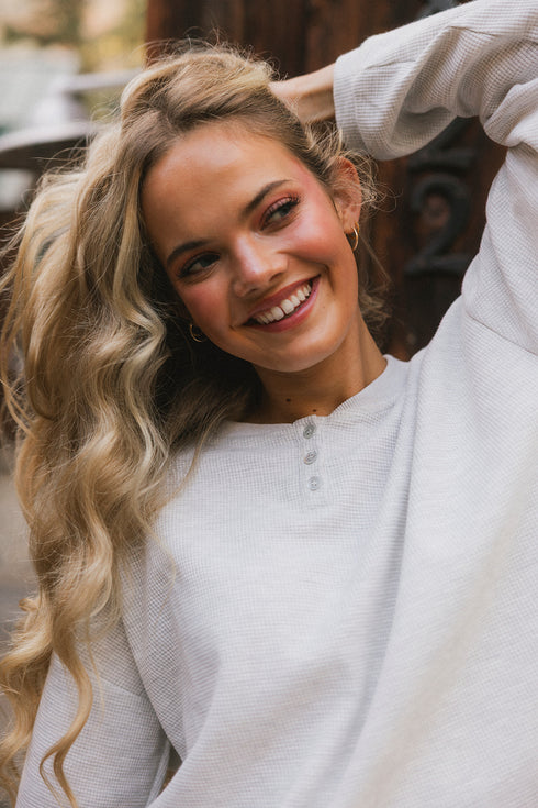 Weekend Waffle Pullover // Heather *PREORDER 10/23*
