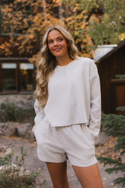 Weekend Waffle Short // Heather *PREORDER 10/23*