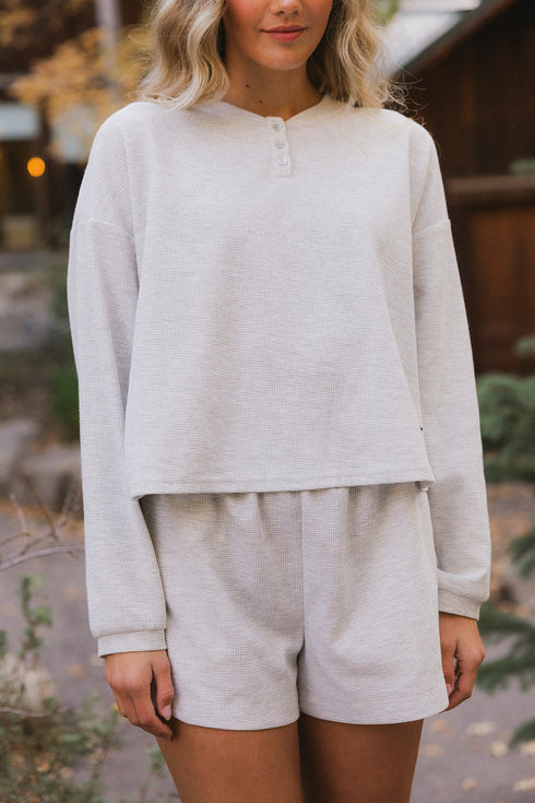 Weekend Waffle Short // Heather *PREORDER 10/23*