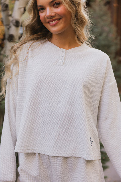Weekend Waffle Pullover // Heather *PREORDER 10/23*