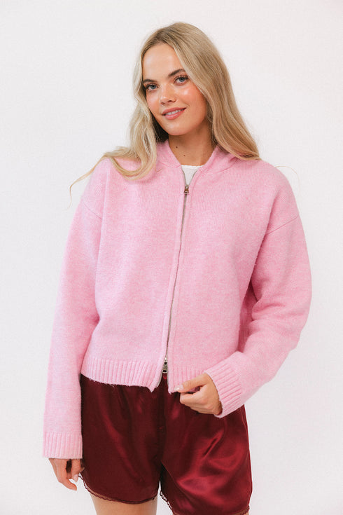 Coco Signature Zip-Up // Swirl Pink *PREORDER 9/26*