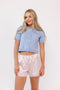 Goldie Satin Shorts // Pink