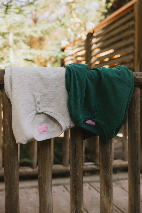 Weekend Waffle Pullover // Evergreen *PREORDER 10/23*