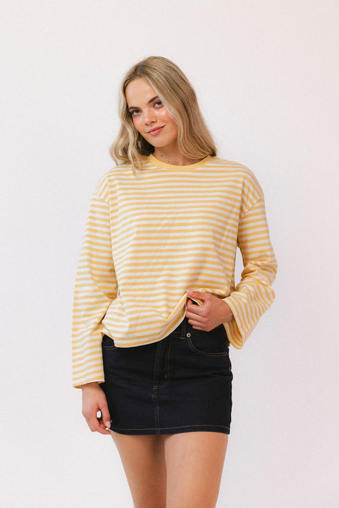 Sterling Stripe Tee // Marigold