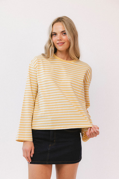 Sterling Stripe Tee // Marigold