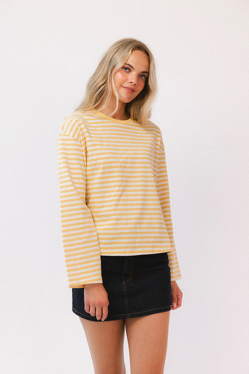 Sterling Stripe Tee // Marigold