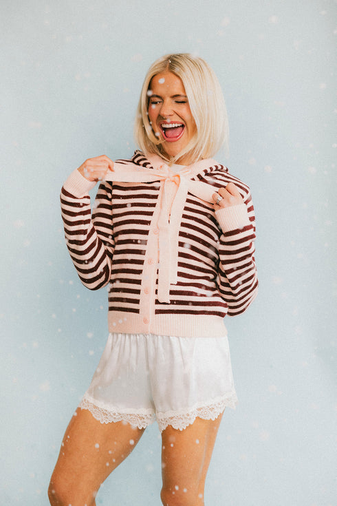 Chalet Cardigan // Ice Pink