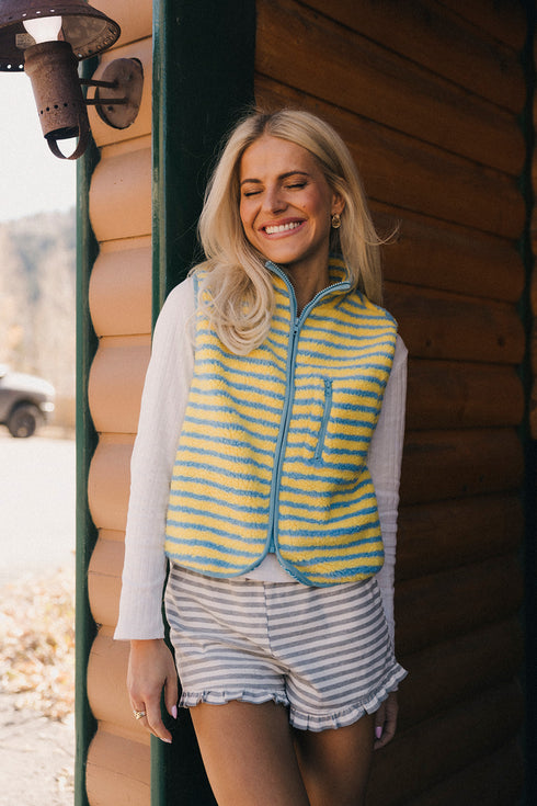 Camp Cutie Fleece Vest // Blue *RESTOCKED*