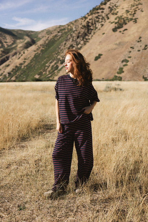 Upstate Striped Pant // Navy