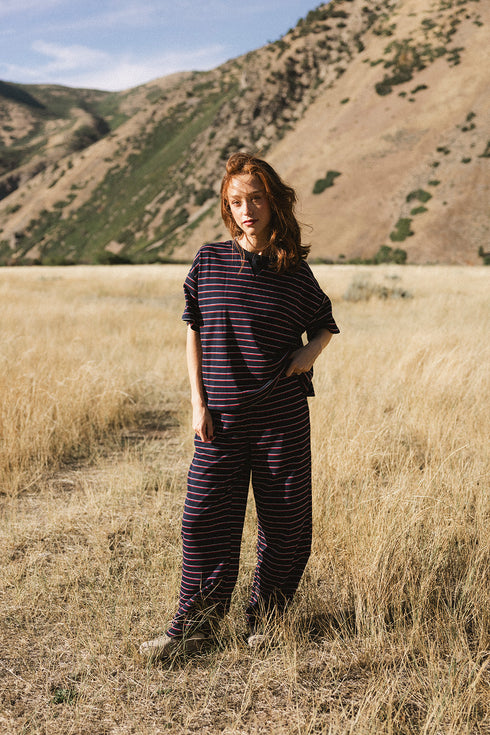 Upstate Striped Pant // Navy