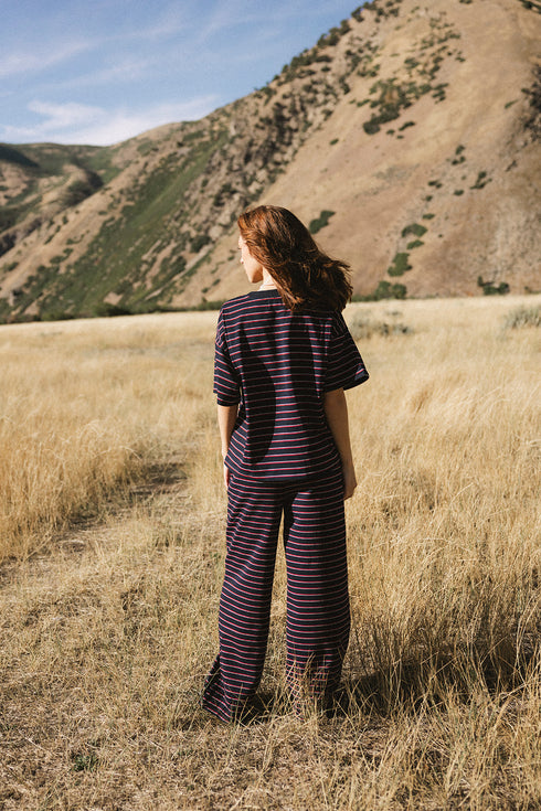 Upstate Striped Tee // Navy