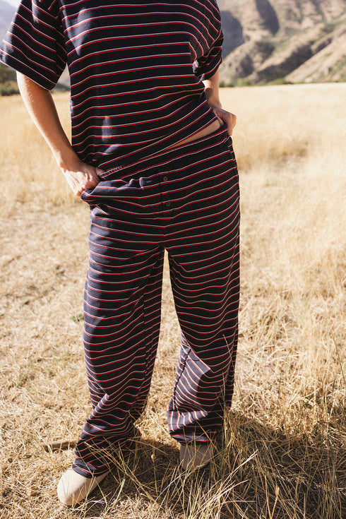 Upstate Striped Pant // Navy