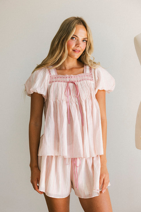 Flutter Top // Blush