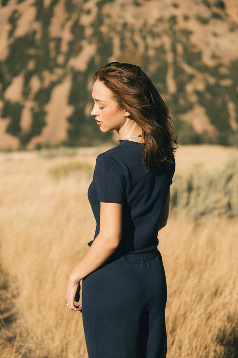 Heirloom Knit Top // Midnight
