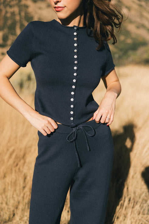 Heirloom Knit Top // Midnight