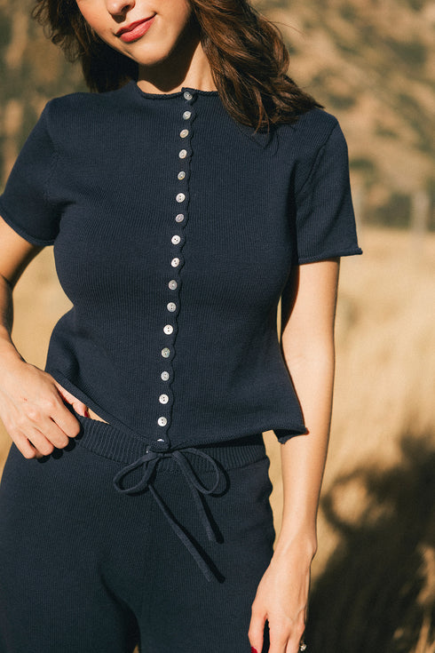 Heirloom Knit Top // Midnight