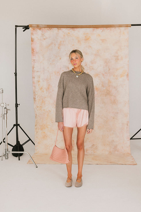 Goldie Satin Shorts // Pink