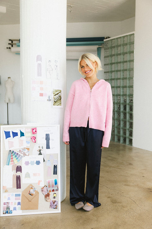 Coco Signature Zip-Up // Swirl Pink