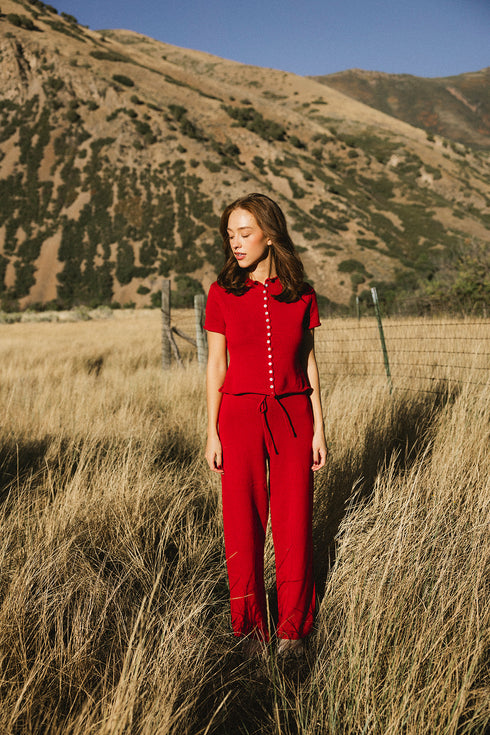 Heirloom Knit Top // Apple