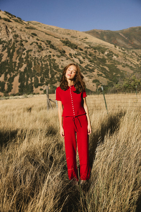 Heirloom Knit Top // Apple