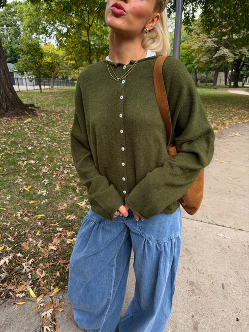 Coco Cutie Cardigan // Olive *COCO EXCLUSIVE*