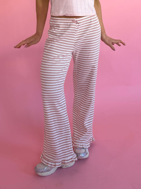 Sunday Girl Striped Pant // Rose *COCO EXCLUSIVE*