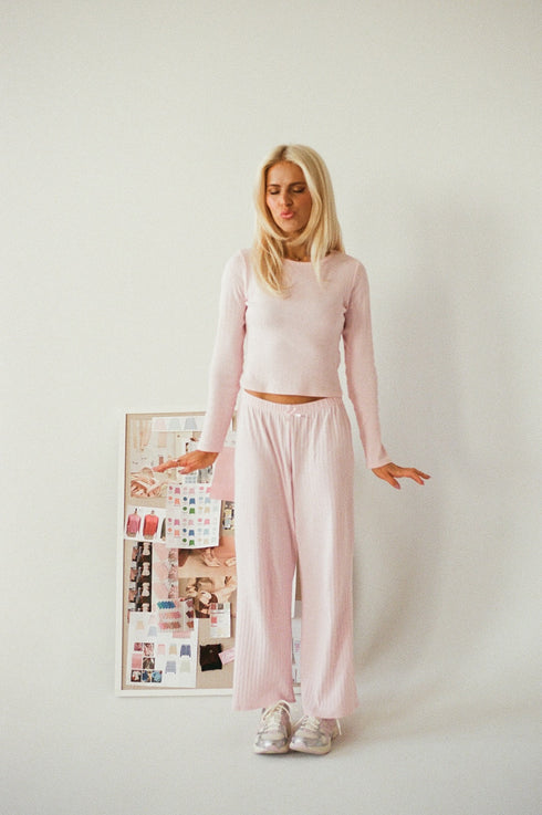 Dreamgirl Pointelle Pant // Baby Pink