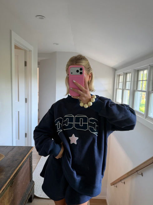 Coco Girl Mockneck // True Blue
