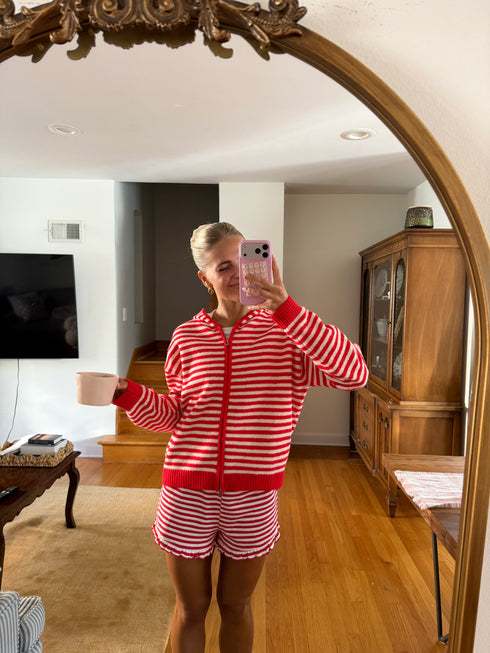 Club Cutie Zip-Up // Red