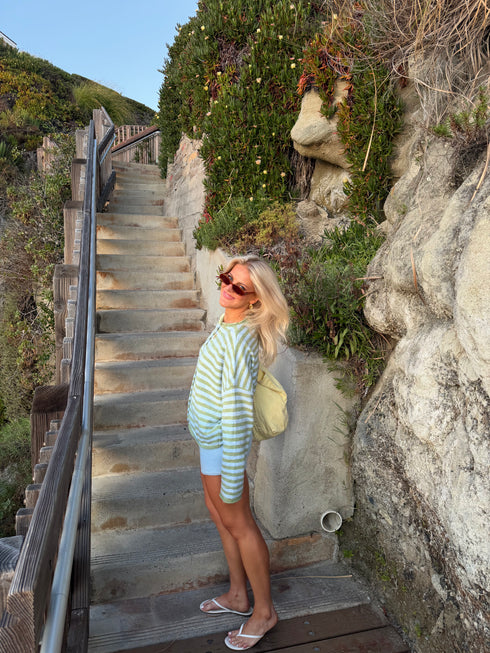 Coco Cutie Cardigan // Palm Stripe