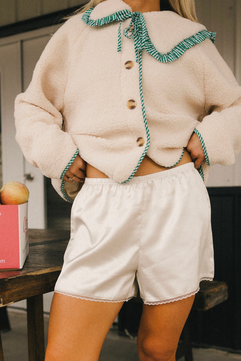Goldie Satin Short // Cream