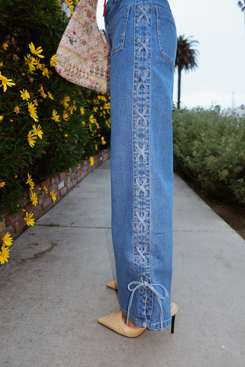 Izzy Lace Up Jeans