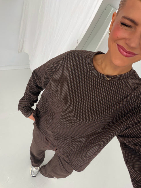 Sunny Stripe Pant // Espresso *PREORDER*