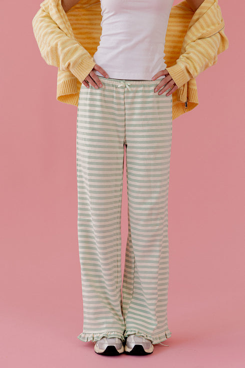 Sunday Girl Striped Pant // Mint